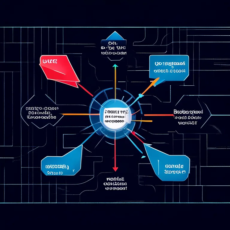 A sleek technical diagram on a dark blueprint-style background illustrating a client-server RPC flow for a multiplayer RPG…
