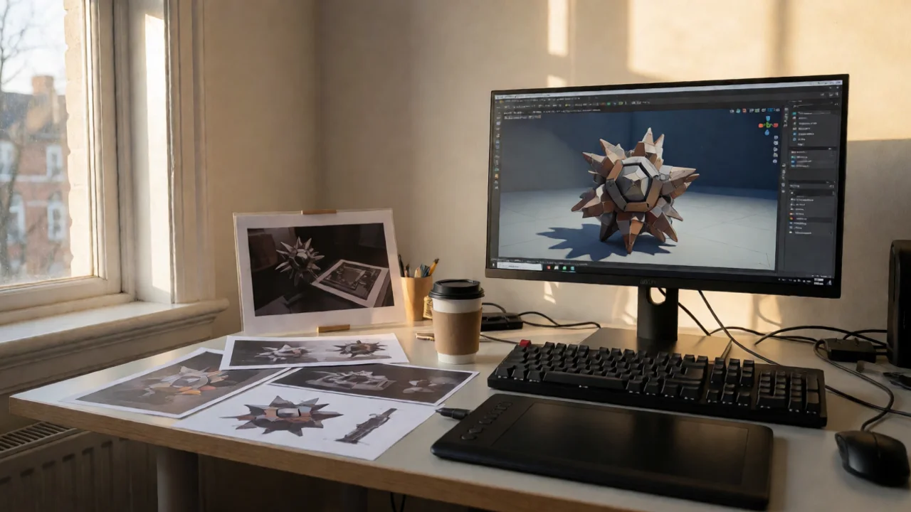 A split-screen comparison in a dark game development environment: on the left, a chaotic, tangled Unity Hierarchy panel with…