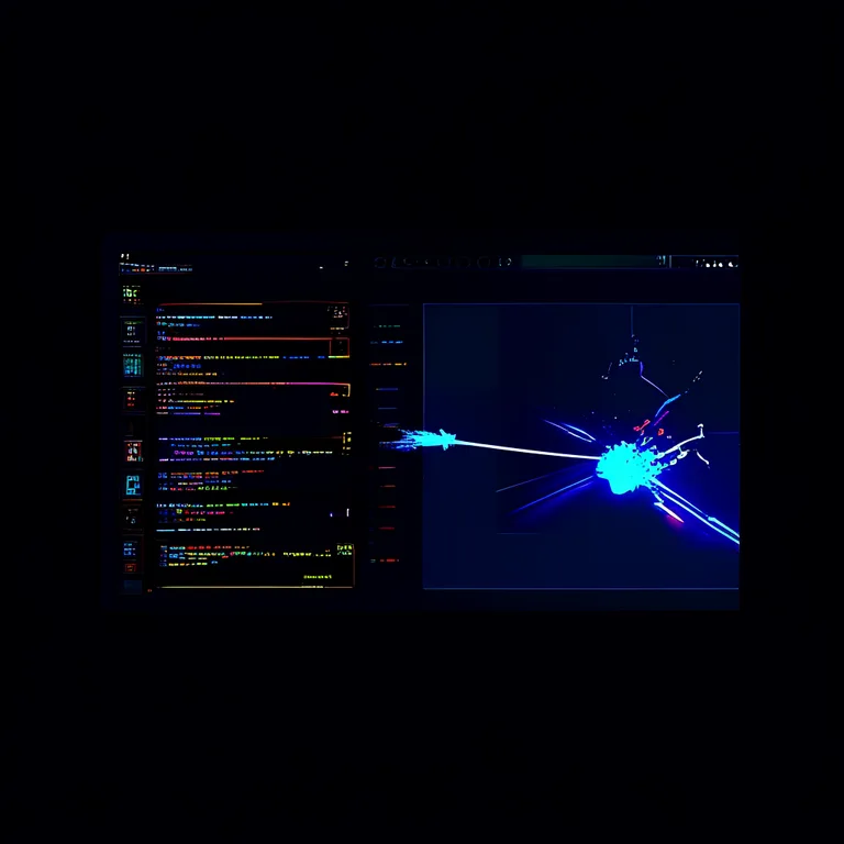 A dark-themed Unity Editor interface split across two screens, with a clean project hierarchy on the left showing folders…