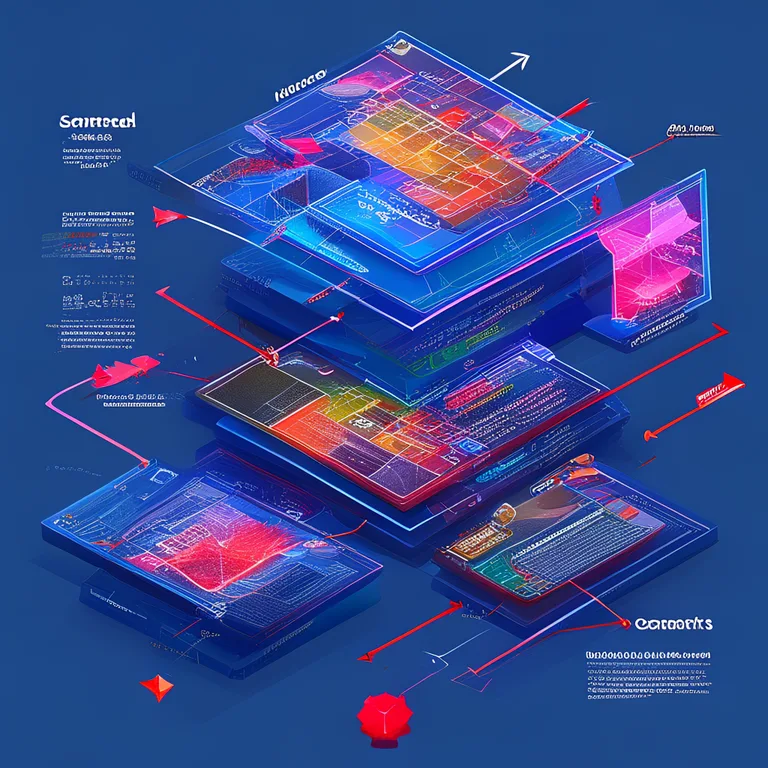 An isometric blueprint-style diagram of a game's UI architecture, showing three separate Canvas layers stacked: a static…