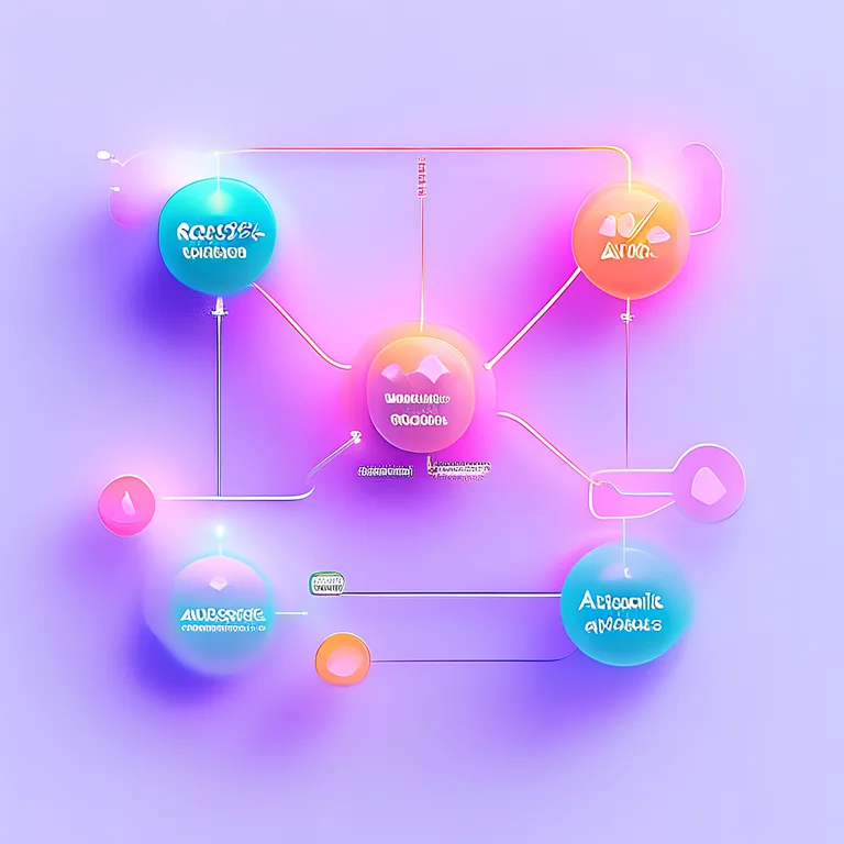 A clean, modern UI interface showing a workflow diagram with nodes labeled Research, Write, Audit, Publish, and Learn, each…