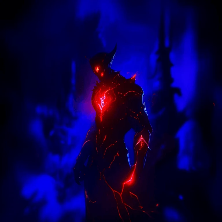 A stylized game scene showing an enemy character with a glowing red threat outline that pulses based on AI state, dark…