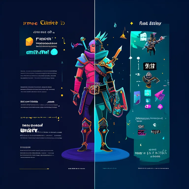 A stylized flat design infographic comparing free versus paid Unity assets, the left side featuring a simple untextured cube…