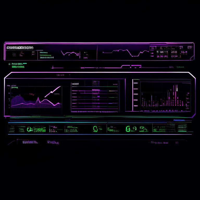 A futuristic command center dashboard with competitor ranking charts, content gap heatmaps, and an AI pipeline status…