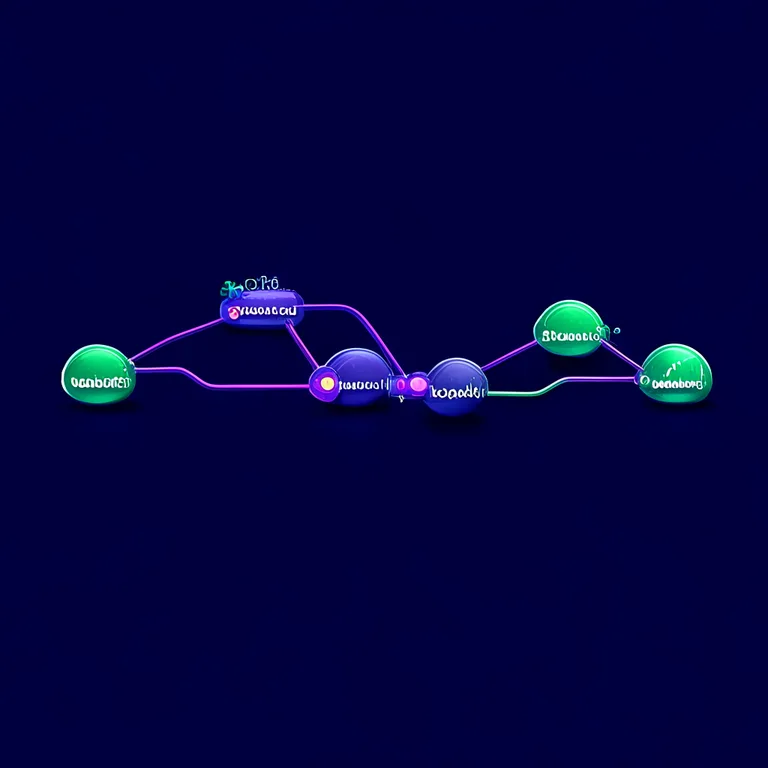 Dark UI dashboard, deep navy #0F172A background. Five connected pipeline nodes labeled Research, Write, Audit, Publish…