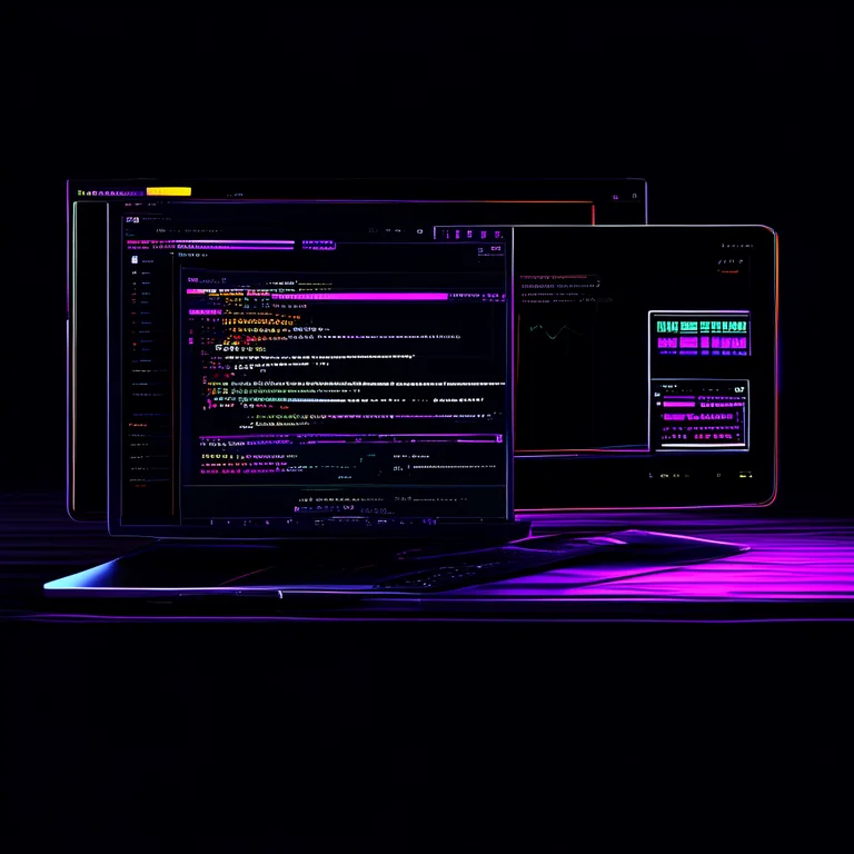 A developer's laptop screen showing a Unity scene with a dialogue system powered by a local LLM. The screen displays a chat…