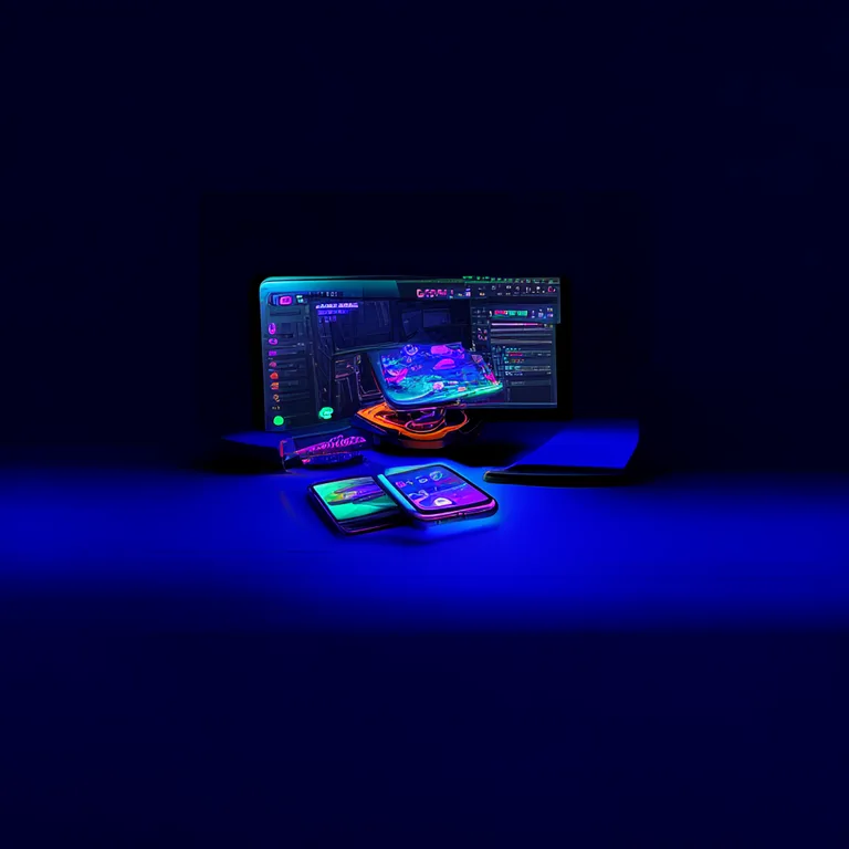 A smartphone displaying a vibrant 3D mobile game with a performance HUD overlay showing 60 FPS and low memory usage, set on…