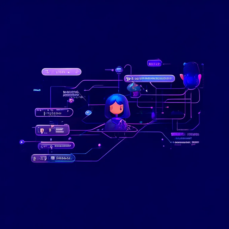 A mobile game dialogue scene showing an NPC character with a chat bubble, alongside a diagram of a local LLM pipeline…