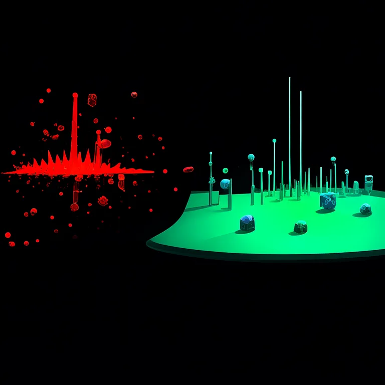 Infographic comparing two Unity scenes: left side 'Without Pooling' shows red spikes and scattered objects; right side 'With…