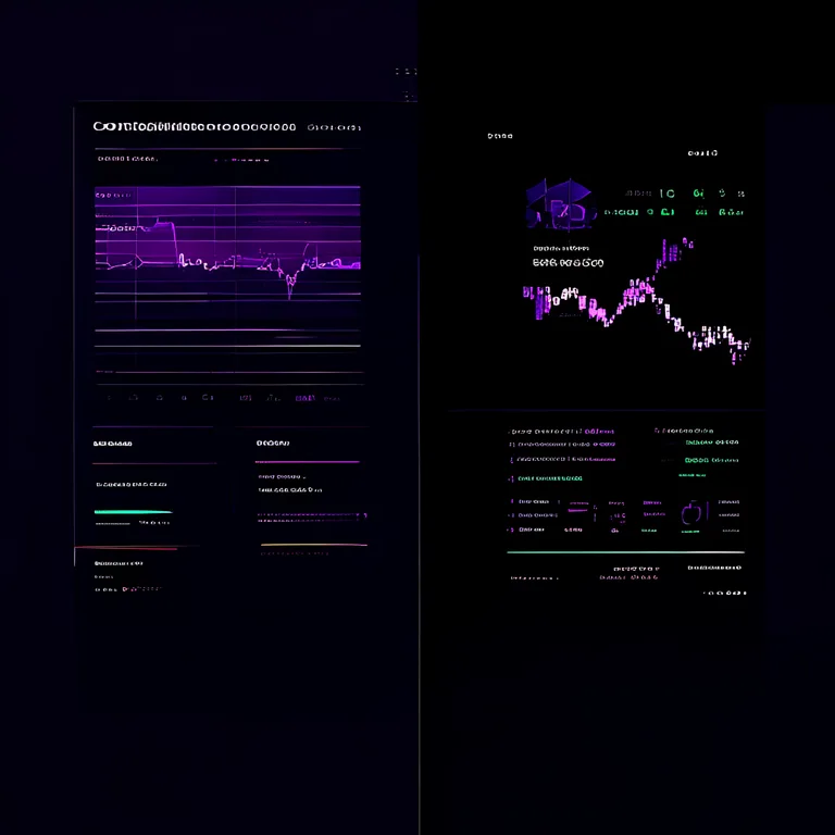 A split-screen SaaS dashboard showing competitor keyword rankings on the left and a content gap heatmap on the right, luxury…