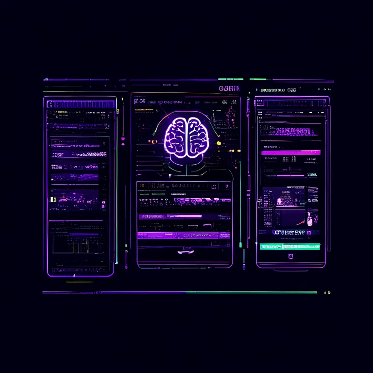 Split-screen tech illustration showing three verticals: Amazon deals page mockup, outdoor event market with vendor stalls…