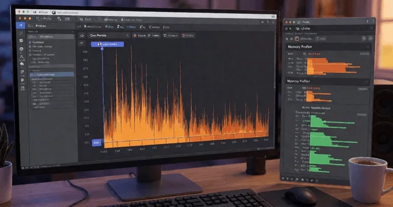 A Unity Editor screenshot showing the Profiler window with CPU timeline spikes highlighted in orange, Deep Profile enabled…
