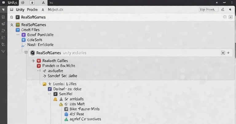A clean Unity project folder structure in the Project window showing separate asmdef files per module, with the…