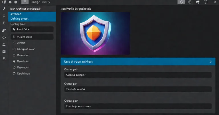 A screenshot of a Unity Inspector window showing an Icon Profile ScriptableObject asset from Icon Architect Studio. The…
