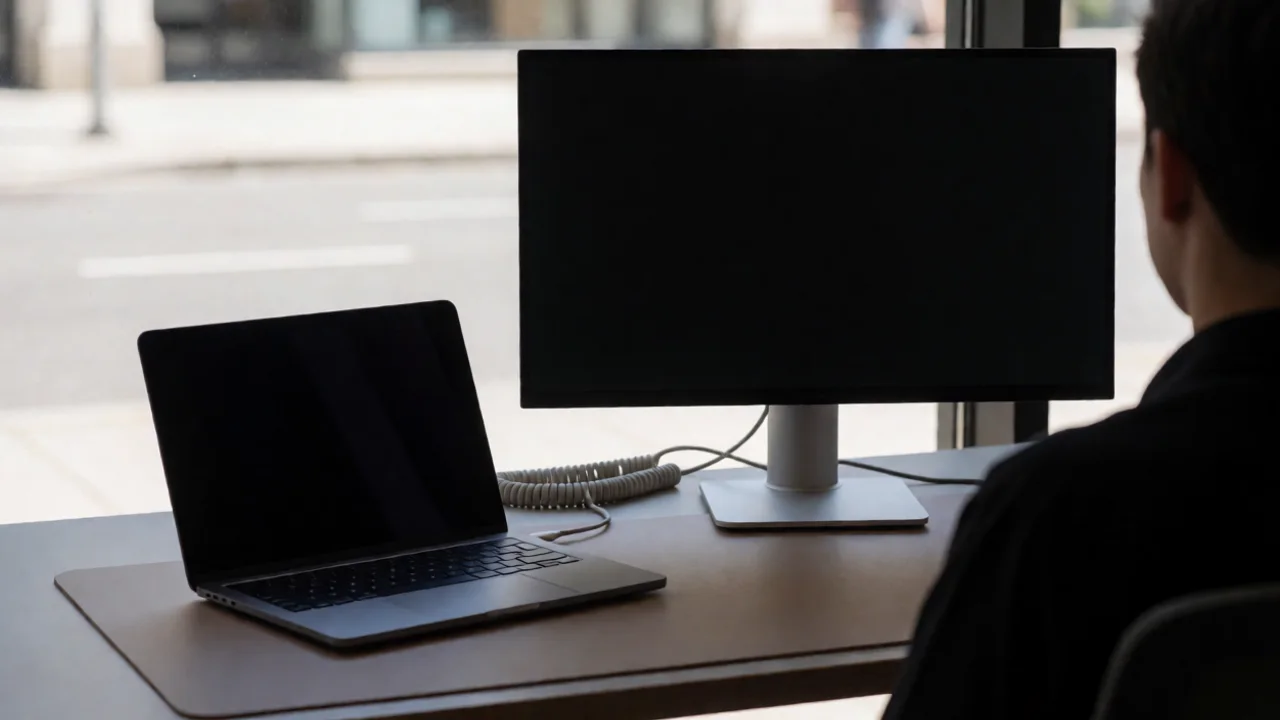 A printed stack of competitor analysis reports on a wooden desk beside a magnifying glass and a red marker, handwritten…